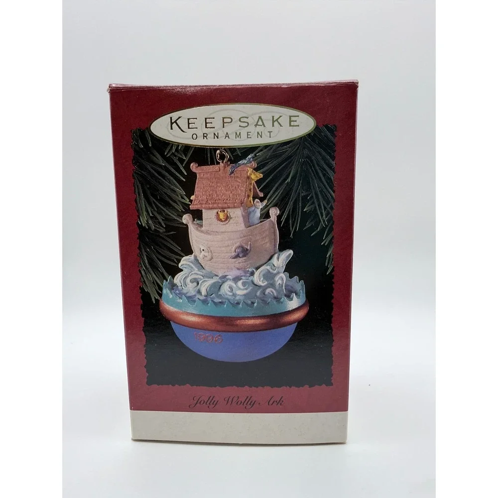 Vintage Hallmark Keepsake Ornament 1996 Jolly Wolly Ark‎ Ken Crow Noah's Ark